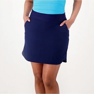 Lands End Regular Board Skirt with attached shorts, Size 24, Navy